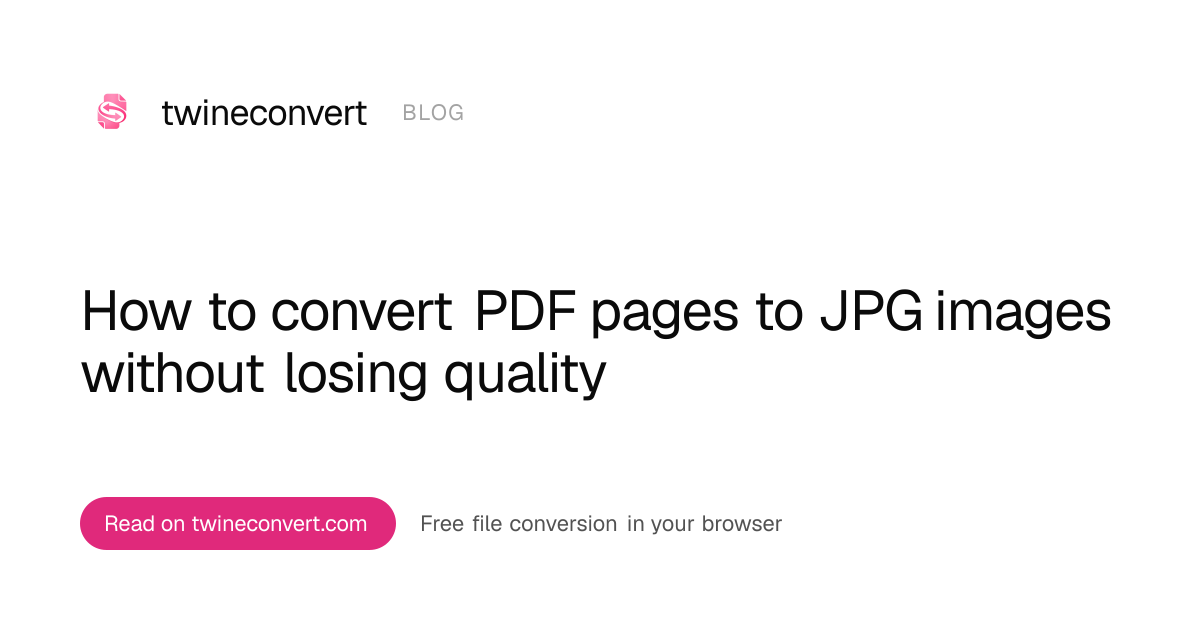 How to convert PDF pages to JPG images without losing quality ...